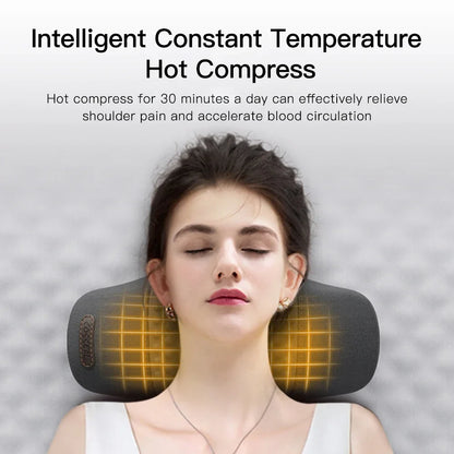 NuRevita Electric Neck Massager Pillow Cervical Stretcher