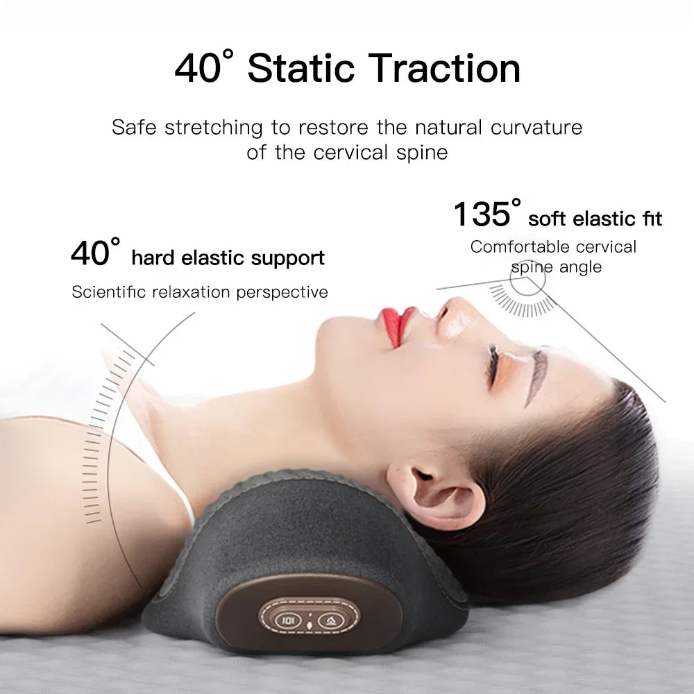 NuRevita Electric Neck Massager Pillow Cervical Stretcher