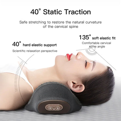 NuRevita Electric Neck Massager Pillow Cervical Stretcher